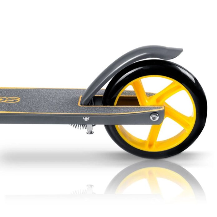 Trotineta pentru copii Ricokids Kodi GriGalben pliabila, inaltime ghidon reglabila, platforma antiderapanta, roti din PU rezistente, rulmenti ABEC-7, 2 frane de mana si picior, manere ergonomice pliabile si cric Trotineta pentru copii Ricokids Kodi GriGalben pliabila, inaltime ghidon reglabila, platforma antiderapanta, roti din PU rezistente, rulmenti ABEC-7, 2 frane de mana si picior, manere ergonomice pliabile si cric