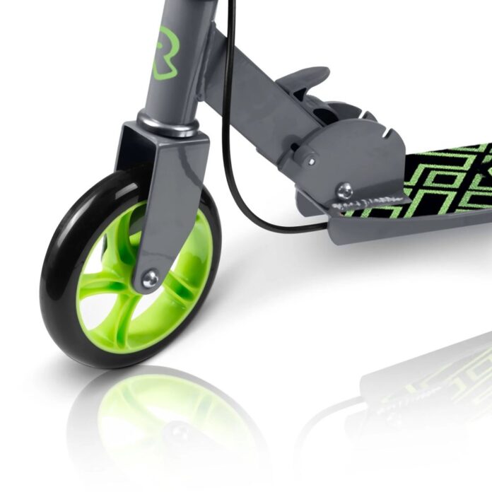 Trotineta pentru copii Ricokids Kodi NegruVerde pliabila, inaltime ghidon reglabila, platforma antiderapanta, roti din PU rezistente, rulmenti ABEC-7, 2 frane de mana si picior, manere ergonomice pliabile si cric Trotineta pentru copii Ricokids Kodi NegruVerde pliabila, inaltime ghidon reglabila, platforma antiderapanta, roti din PU rezistente, rulmenti ABEC-7, 2 frane de mana si picior, manere ergonomice pliabile si cric