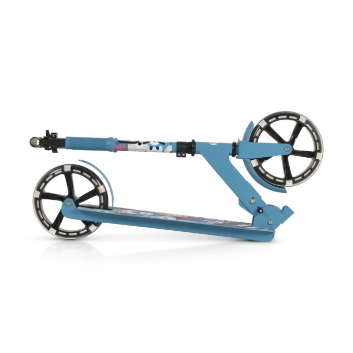 Trotineta pliabila pentru copii de la 6ani,cu ghidon din aluminiu,roti ABEC-7 din PU cu lumini LED,inaltime ghidon ajustabila,frana de picior si cric Byox Monster Green