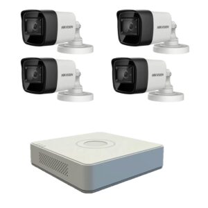 Sistem supraveghere video profesional Hikvision 4 camere de exterior 5MP Turbo HD cu IR 80M DVR 4 canale live internet Sistem supraveghere video profesional Hikvision 4 camere de exterior 5MP Turbo HD cu IR 80M DVR 4 canale live internet