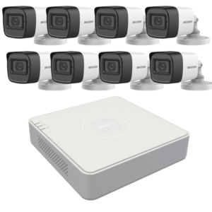 Kit de supraveghere cu 8 camere Hikvision de 2 Megapixeli, lentila 2.8mm, IR 30m, Microfon, DVR cu 8 canale de 2 Megapixeli Kit de supraveghere cu 8 camere Hikvision de 2 Megapixeli, lentila 2.8mm, IR 30m, Microfon, DVR cu 8 canale de 2 Megapixeli