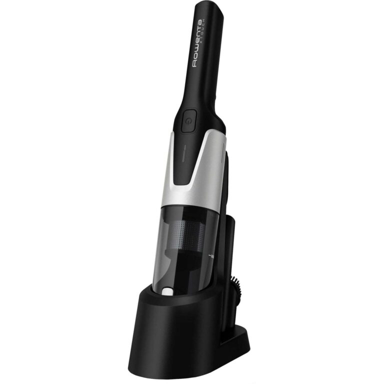 Aspirator de mana Rowenta X-Touch AC9736WO, autonomie 10 min, 2 accesorii, recipient 200 ml, gri & alb