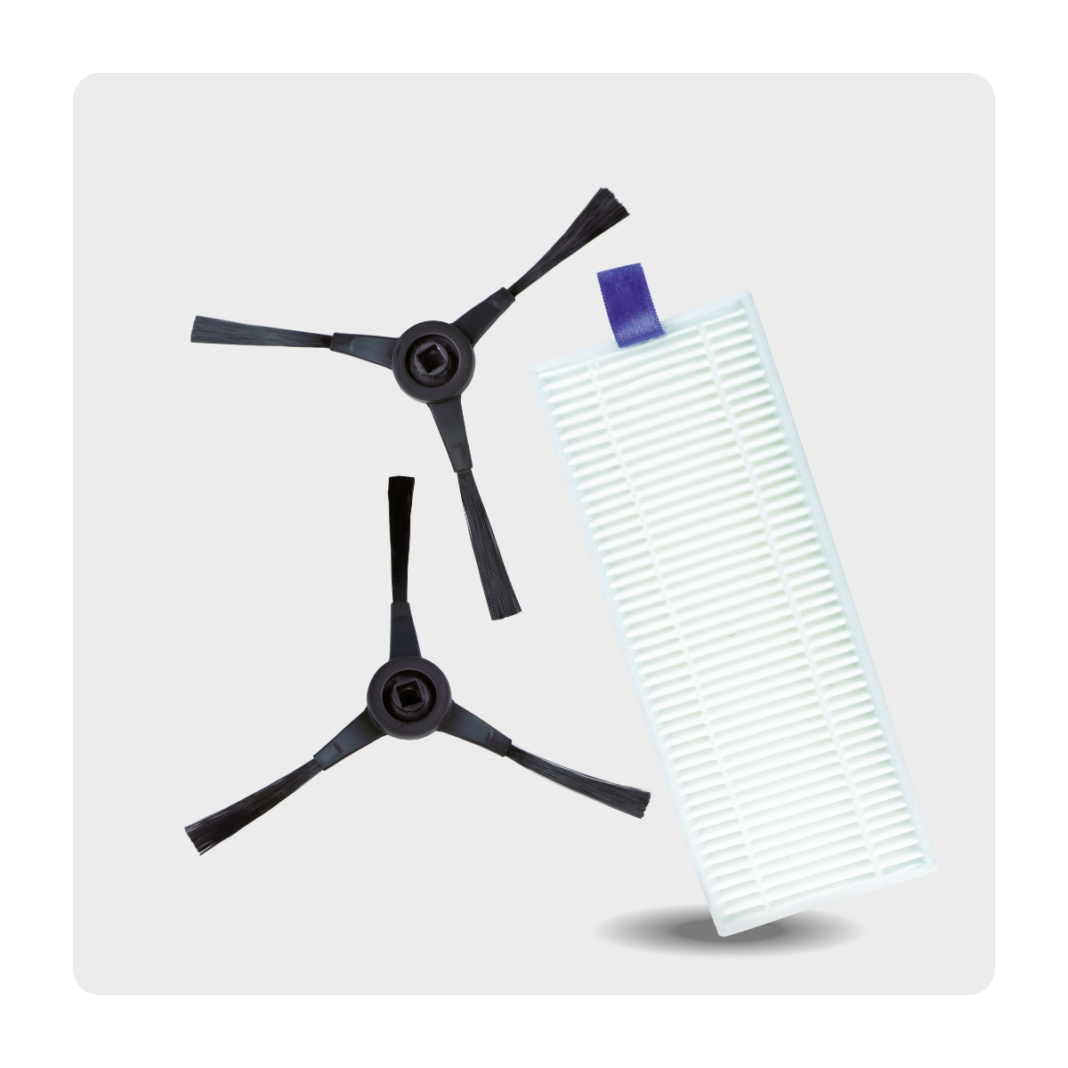 Kit Rowenta ZR130002 cu filtru de inalta performanta si perii laterale compatibil cu aspiratorul robot Rowenta X-Plorer S130 AI seriile RR90xx Kit Rowenta ZR130002 cu filtru de inalta performanta si perii laterale compatibil cu aspiratorul robot Rowenta X-Plorer S130 AI seriile RR90xx