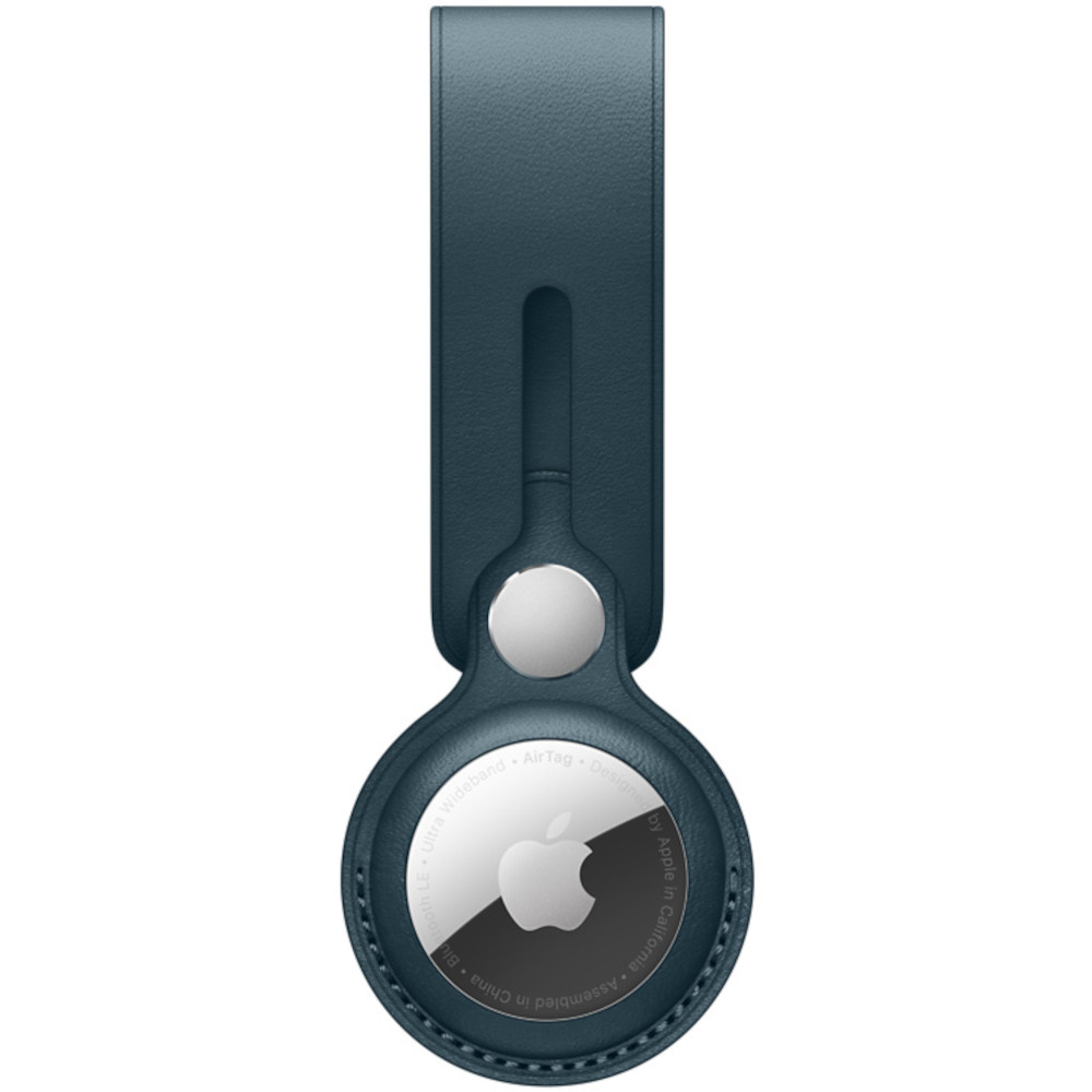 Apple AirTag Leather Loop, Baltic Blue
