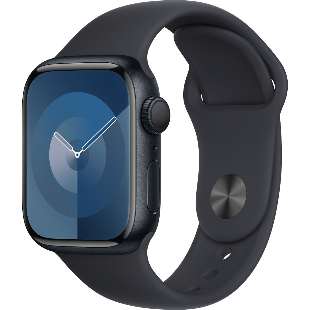 Apple Watch S9, GPS, 41mm, Midnight Aluminium Case, Midnight Sport Band, M/L Apple Watch S9, GPS, 41mm, Midnight Aluminium Case, Midnight Sport Band, M/L