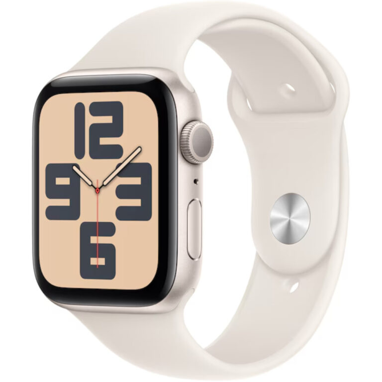 Apple Watch SE2 2024, GPS, 44mm, Starlight Aluminium Case, Starlight Sport Band, Marime M/L