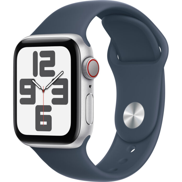 Apple Watch SE2 2023, GPS, Cellular, 40 mm, Silver Aluminium Case, Storm Blue Sport Band, M/L Apple Watch SE2 2023, GPS, Cellular, 40 mm, Silver Aluminium Case, Storm Blue Sport Band, M/L
