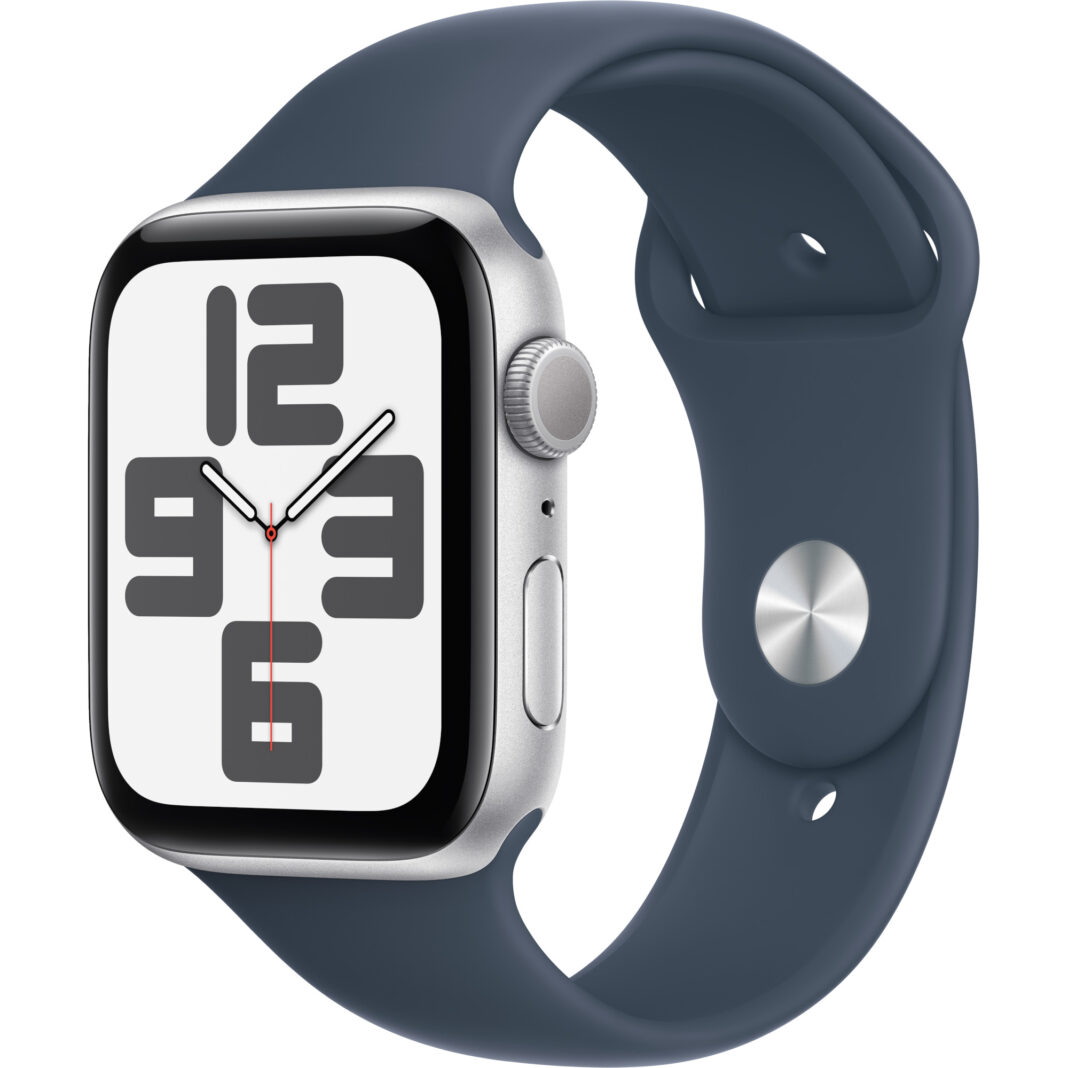 Apple Watch SE2 2023, GPS, 44 mm, Silver Aluminium Case, Storm Blue Sport Band, S/M Apple Watch SE2 2023, GPS, 44 mm, Silver Aluminium Case, Storm Blue Sport Band, S/M
