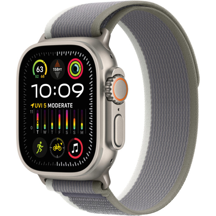 Apple Watch Ultra 2 Cellular 49mm Titanium Case, Green/Grey Trail Loop, S/M Apple Watch Ultra 2 Cellular 49mm Titanium Case, Green/Grey Trail Loop, S/M