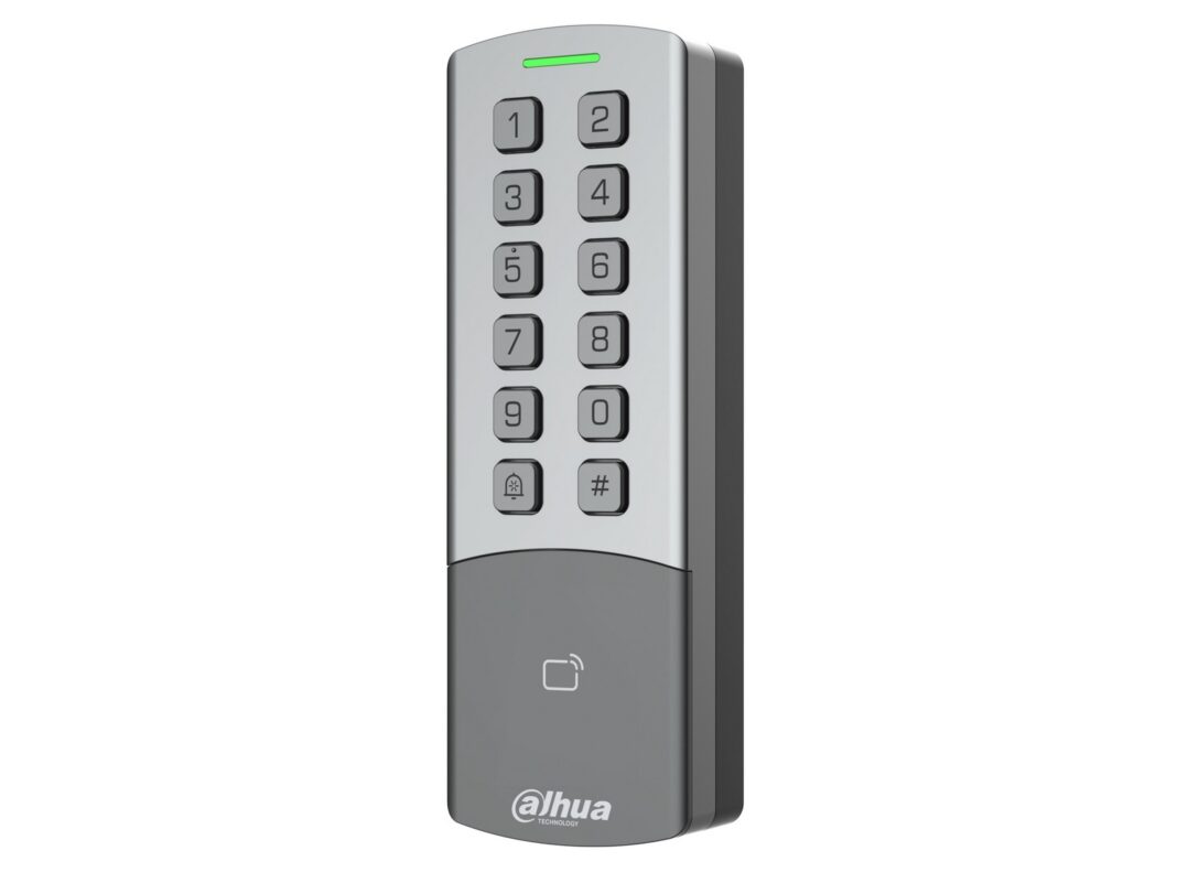 Control acces standalone Dahua ASI1201M-MEP, card si parola, 13.56 MHz, 125 kHz, RS-485 Wiegand, 10.000 utilizatori, 100.000 inregistrari, PoE, IP65, IK08
