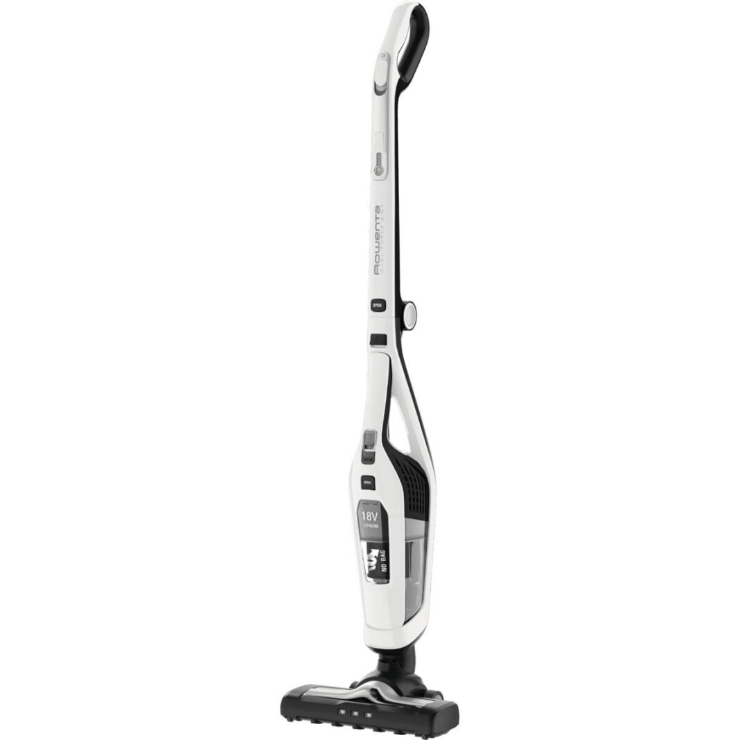 Aspirator vertical 2in1 Dual Force Rowenta RH6737WH 100W 18V autonomie 45 min 2 viteze recipient 0.6L pliabil alb Aspirator vertical 2in1 Dual Force Rowenta RH6737WH 100W 18V autonomie 45 min 2 viteze recipient 0.6L pliabil alb