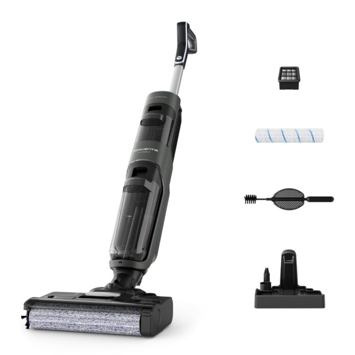 Aspirator cu spalare Rowenta X-Clean 4 GZ5037WO 200W 425 RPM pana la 50 min autonomie ecran LED functie autocuratare baza de incarcare nivel sc Aspirator cu spalare Rowenta X-Clean 4 GZ5037WO 200W 425 RPM pana la 50 min autonomie ecran LED functie autocuratare baza de incarcare nivel sc