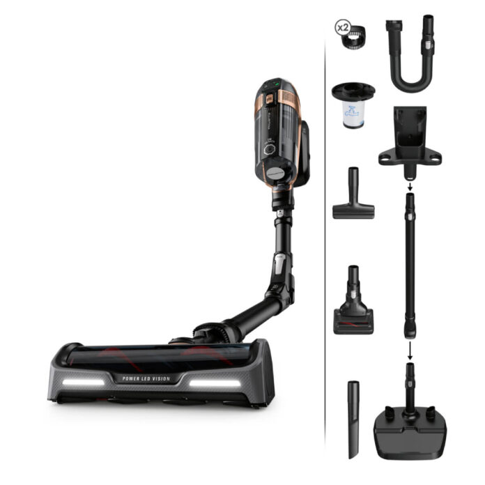 Aspirator vertical Rowenta X-Force Flex 15.60 RH99F1WO 520W Tehnologie flex display control accesorii animal care stație încărcare recipient Aspirator vertical Rowenta X-Force Flex 15.60 RH99F1WO 520W Tehnologie flex display control accesorii animal care stație încărcare recipient