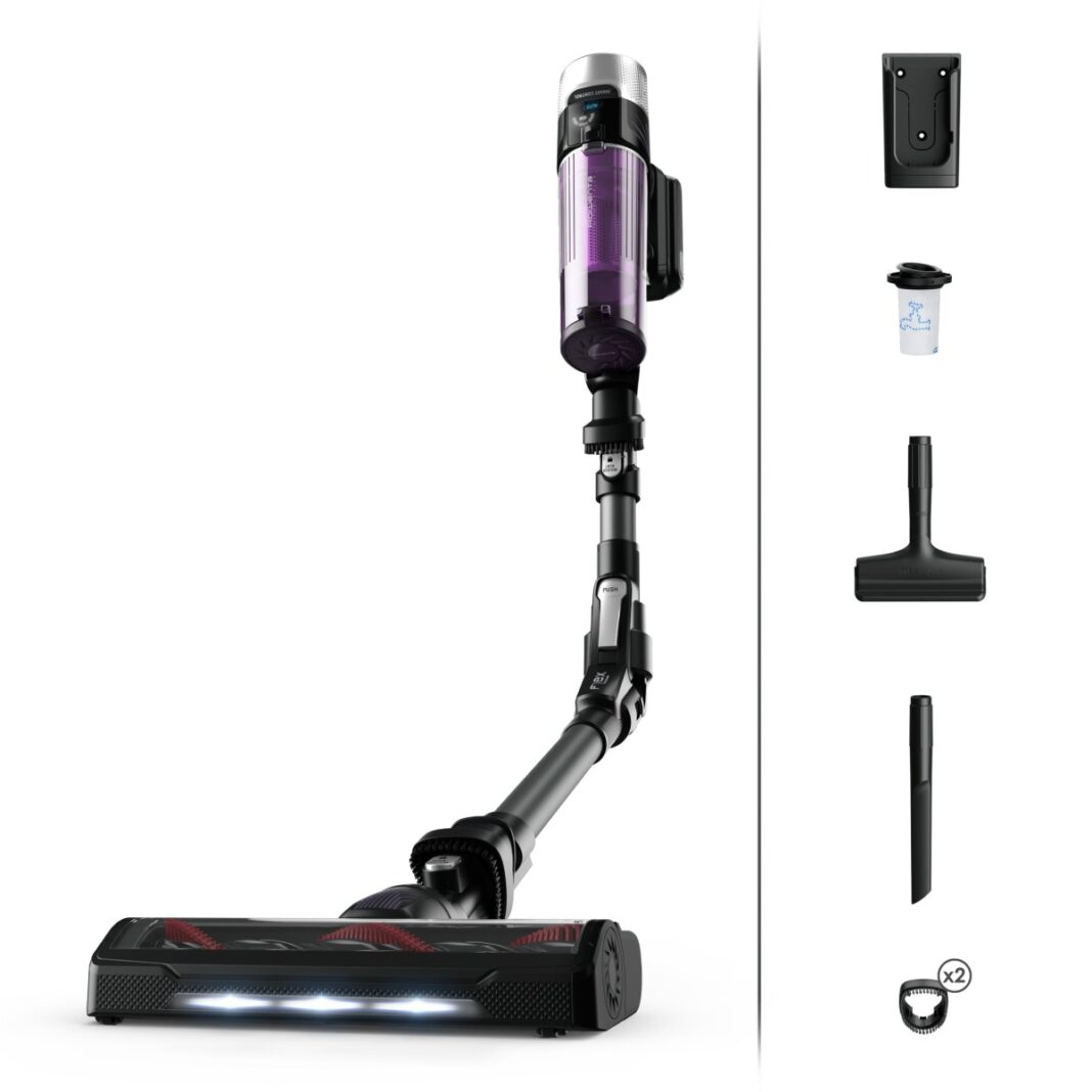 Aspirator vertical Rowenta X-FORCE FLEX 9.60 Allergy RH2038WO 200W putere de aspirare 100 air watts autonomie pana la 45 minute Negru/Violet Aspirator vertical Rowenta X-FORCE FLEX 9.60 Allergy RH2038WO 200W putere de aspirare 100 air watts autonomie pana la 45 minute Negru/Violet