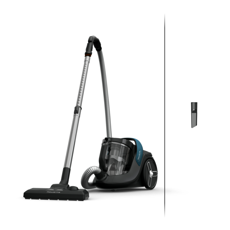 Aspirator fara sac ROWENTA Green Force Cyclonic Max RO7B11EA  750 W  recipient de praf 2.5 L  filtrare tip HEPA  design eco  negru & albastru