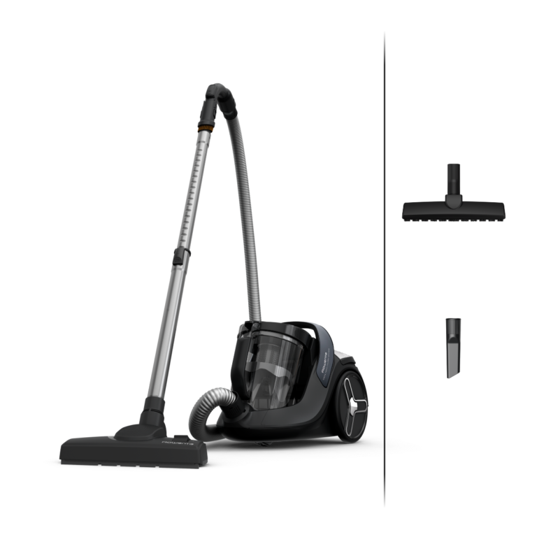 Aspirator fara sac ROWENTA Green Force Cyclonic Effitech® RO7C36EA  500 W  recipient pentru praf 2.5 L  design eco  filtrare tip HEPA  negru & gri
