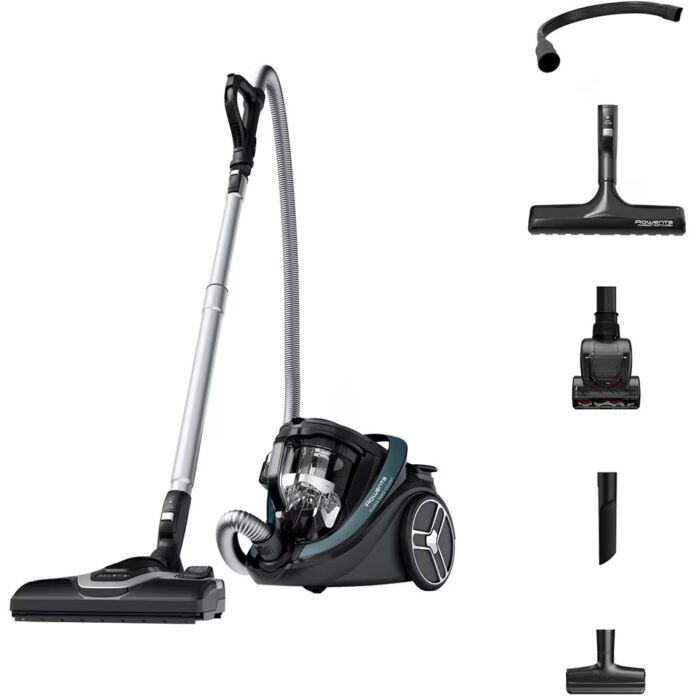 Aspirator fara sac Rowenta Silence Force Cyclonic Effitech RO7961EA, 2.5 L, 500 W, Negru/Verde Aspirator fara sac Rowenta Silence Force Cyclonic Effitech RO7961EA, 2.5 L, 500 W, Negru/Verde