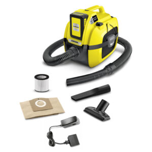 Aspirator umed/uscat cu sac Karcher WD 1 Compact Battery Set, Acumulator Litiu-ion, 18 V, 2.5 Ah, Timp incarcare 5 ore, Galben Aspirator umed/uscat cu sac Karcher WD 1 Compact Battery Set, Acumulator Litiu-ion, 18 V, 2.5 Ah, Timp incarcare 5 ore, Galben