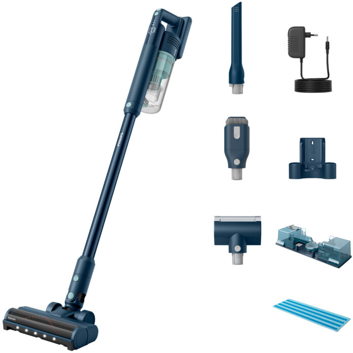Aspirator vertical Philips Seria 5000 XC5141/01, PowerCyclone 10, Modul Aqua, Filtrare in 3 etape, Salvie Aspirator vertical Philips Seria 5000 XC5141/01, PowerCyclone 10, Modul Aqua, Filtrare in 3 etape, Salvie