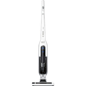 Aspirator vertical Bosch BCH6ATH25, 0.9 L, 25.2 V, Acumulator Li-Ion, Sensor Bagless, Sistem EasyClean, Filtru lavabil, Autonomie 60 min , 16.55 kWh/an, Alb/Negru Aspirator vertical Bosch BCH6ATH25, 0.9 L, 25.2 V, Acumulator Li-Ion, Sensor Bagless, Sistem EasyClean, Filtru lavabil, Autonomie 60 min , 16.55 kWh/an, Alb/Negru