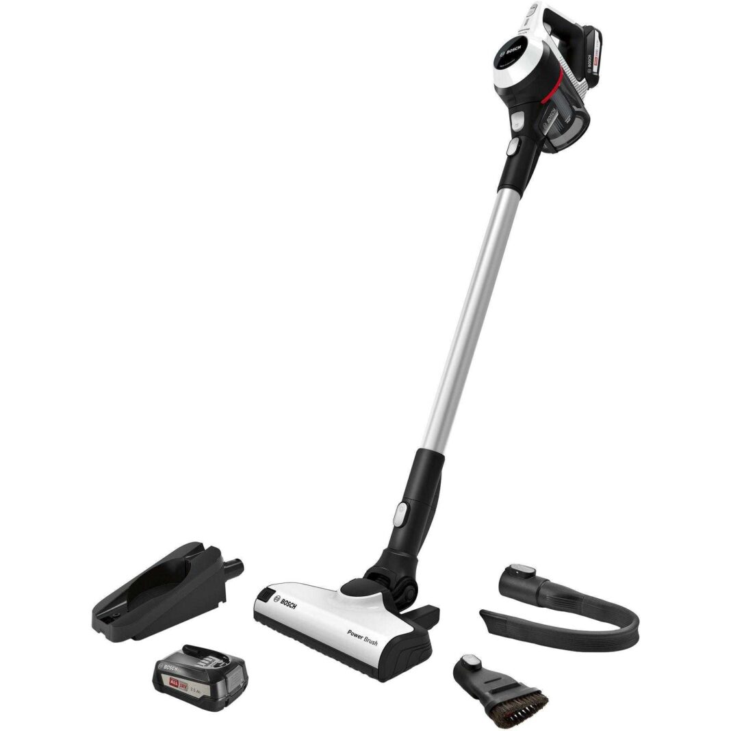 Aspirator vertical Bosch Unlimited BCS61BAT2, 18 V, 0.3 L, Filtru PureAir, Perie electrica AllFloor HighPower, Motor Digital Spin, Autonomie 30 min, 5.2 kWh/an, Alb Aspirator vertical Bosch Unlimited BCS61BAT2, 18 V, 0.3 L, Filtru PureAir, Perie electrica AllFloor HighPower, Motor Digital Spin, Autonomie 30 min, 5.2 kWh/an, Alb
