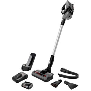 Aspirator vertical cu acumulatori Bosch Unlimited BCS812KA2, 0.4 L, 18 V, 76 dB, Li-Ion, 2 acumulatori Power for ALL, Peria AllFloor HighPower, Argintiu Aspirator vertical cu acumulatori Bosch Unlimited BCS812KA2, 0.4 L, 18 V, 76 dB, Li-Ion, 2 acumulatori Power for ALL, Peria AllFloor HighPower, Argintiu