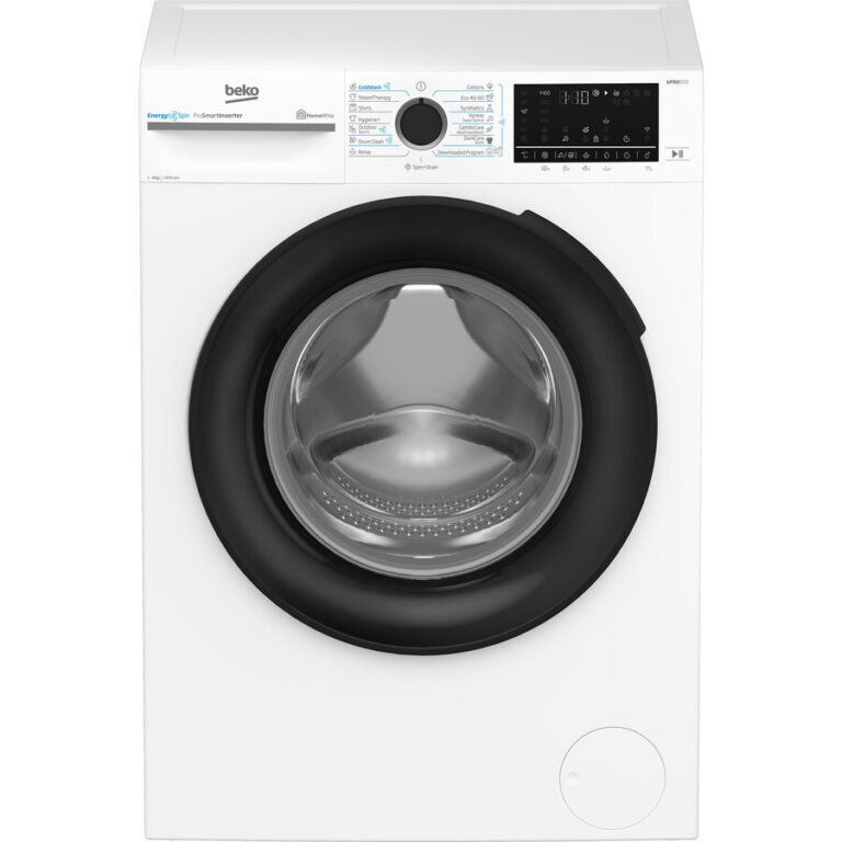 Masina de spalat rufe frontala Beko B3WFU59425W, 9 kg, 1400 rpm, Clasa energetica B, 15 programe (Alb)