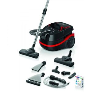 Aspirator cu spalare Bosch BWD421POW, 2100 W, 2.5 L, Filtru Hepa (Negru/Rosu) Aspirator cu spalare Bosch BWD421POW, 2100 W, 2.5 L, Filtru Hepa (Negru/Rosu)