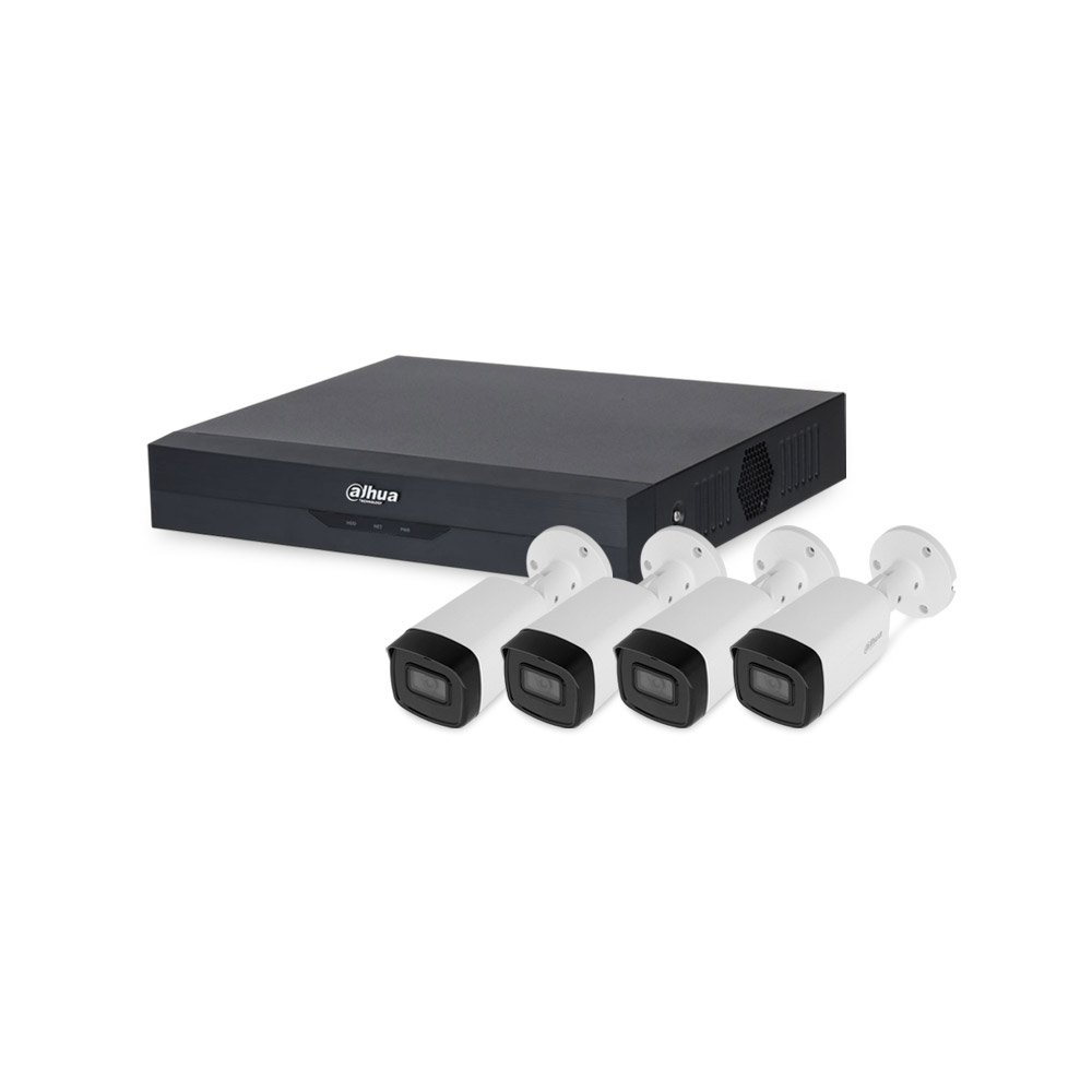 Sistem supraveghere exterior basic Dahua DH-4EXT80M-2MP-A, 4 camere, 2 MP, IR 80 m, 3.6 mm, microfon Sistem supraveghere exterior basic Dahua DH-4EXT80M-2MP-A, 4 camere, 2 MP, IR 80 m, 3.6 mm, microfon