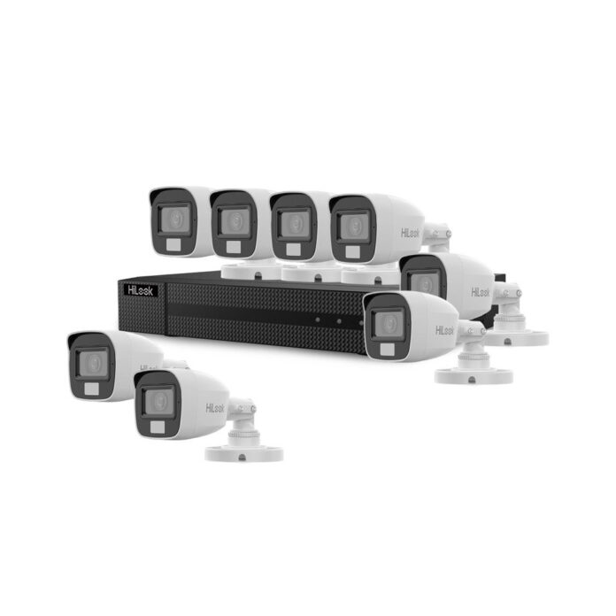 Sistem supraveghere exterior basic HikVision HiLook KIT-HLK-8EXT20-5MP-A, 8 camere, 5 MP, 2.8 mm, IR / lumina alba 20 m, microfon Sistem supraveghere exterior basic HikVision HiLook KIT-HLK-8EXT20-5MP-A, 8 camere, 5 MP, 2.8 mm, IR / lumina alba 20 m, microfon