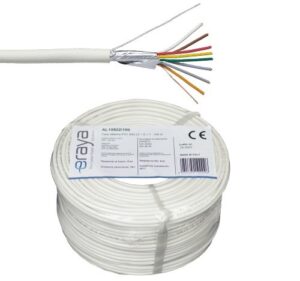 Cablu de alarma cu 6 fire ecranate, din cupru 100%, rola 100m, eRaya AL10622-100 Cablu de alarma cu 6 fire ecranate, din cupru 100%, rola 100m, eRaya AL10622-100
