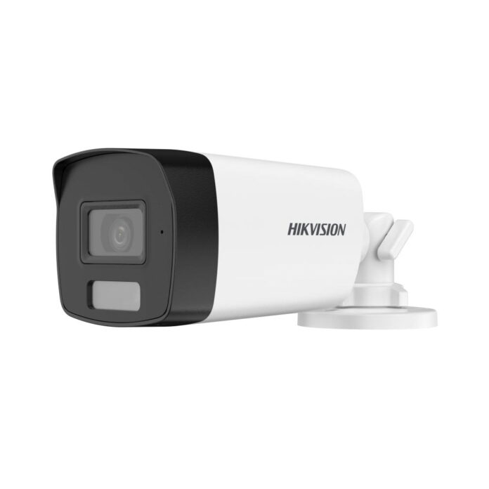 Sistem supraveghere exterior cu HDD 2 TB HikVision, 8 camere, 2 MP, 2.8 mm, IR/lumina alba 40 m, microfon