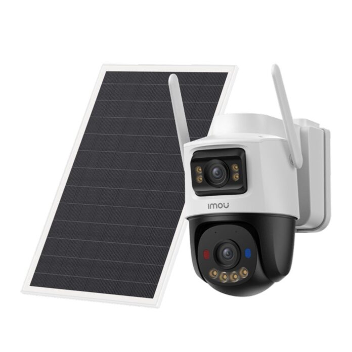 Camera supraveghere exterior wireless 4G IP WiFi PT cu panou solar si lentila duala Imou AOV Dual, 5+5 MP, 3.6 mm, IR 25 m, acumulator 10.000 mAh, microfon si difuzor, sirena, auto tracking, lumina avertizare rosie/albastra, slot card Camera supraveghere exterior wireless 4G IP WiFi PT cu panou solar si lentila duala Imou AOV Dual, 5+5 MP, 3.6 mm, IR 25 m, acumulator 10.000 mAh, microfon si difuzor, sirena, auto tracking, lumina avertizare rosie/albastra, slot card