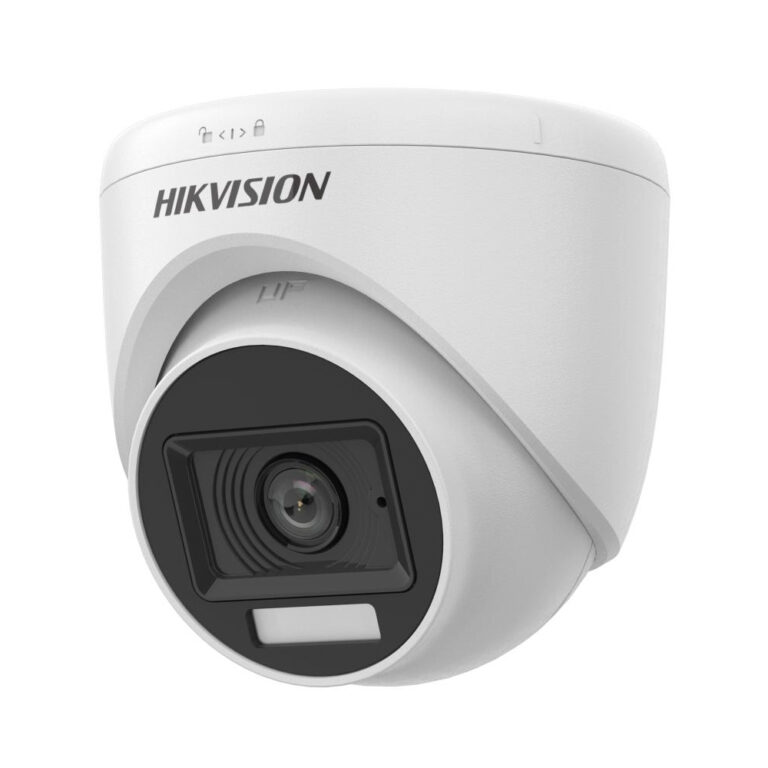 Camera supraveghere Dome cu iluminare duala Hikvision DS-2CE70D0T-PTLTS, 2 MP, 2.8 mm, IR/lumina alba 20/25 m, microfon si difuzor