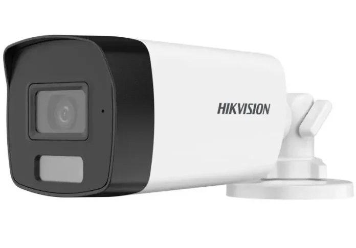 Camera bullet analogica, 5MP 3K, lentila 2.8mm, Iluminare duala Smart Hybrid Light, microfon integrat (HDTVI), IP67, Hikvision DS-2CE17K0T-LFS-2.8mm