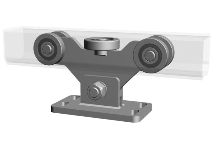 Carucior in 5 role pentru feronerie, poarta autoportanta in consola, 600kg, G75-5 Carucior in 5 role pentru feronerie, poarta autoportanta in consola, 600kg, G75-5