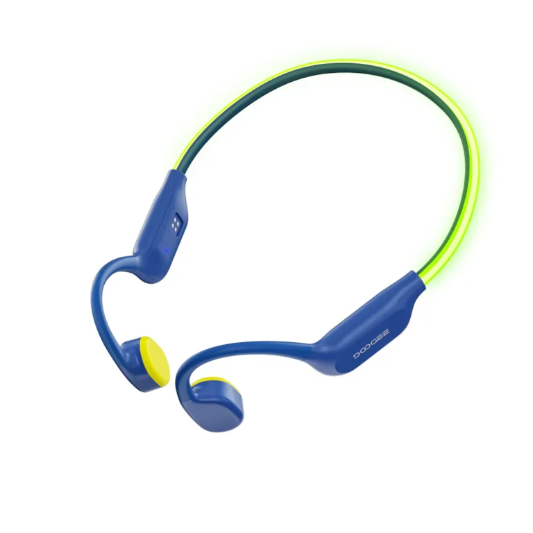 Casti DOOGEE BoneBeat Swim Ray, Gri, Bone Conduction, Bluetooth, Waterproof IPX8, Memorie MP3, Autonomie pana la 8h