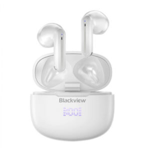 Casti wireless semi-in-ear Blackview AirBuds 7 TWS Negru cu cutie de incarcare, Display LED, Control tactil, Incarcare wireless, ENC, DNS Casti wireless semi-in-ear Blackview AirBuds 7 TWS Negru cu cutie de incarcare, Display LED, Control tactil, Incarcare wireless, ENC, DNS