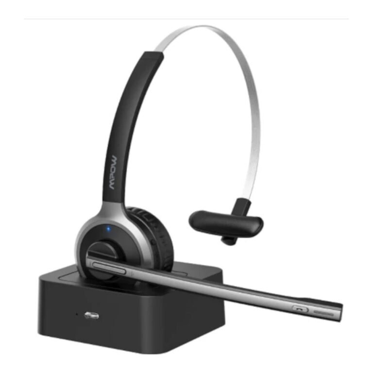 Casti Call Center Mpow M5 Pro Single-Side, Bluetooth, ANC, Negru