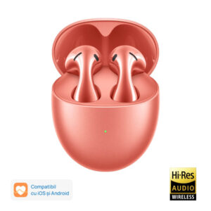Casti True Wireless Huawei FreeBuds 5, Coral Orange Casti True Wireless Huawei FreeBuds 5, Coral Orange