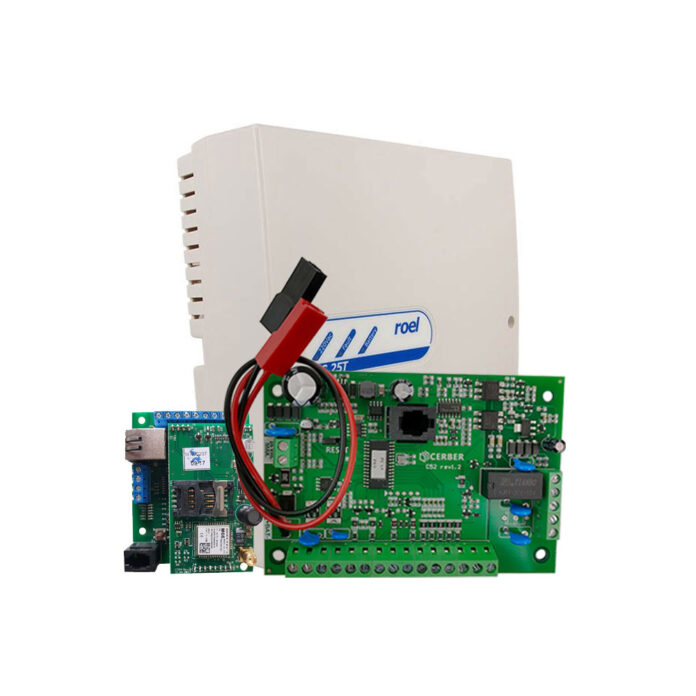 Centrala alarma antiefractie Cerber C52 cu comunicator IP/GPRS si carcasa cu traf, 2 partitii, 5 zone, 2 PGM Centrala alarma antiefractie Cerber C52 cu comunicator IP/GPRS si carcasa cu traf, 2 partitii, 5 zone, 2 PGM