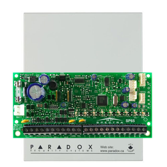Centrala alarma antiefractie Paradox Spectra SP65, carcasa metalica cu traf, 9 zone, 2 partitii Centrala alarma antiefractie Paradox Spectra SP65, carcasa metalica cu traf, 9 zone, 2 partitii