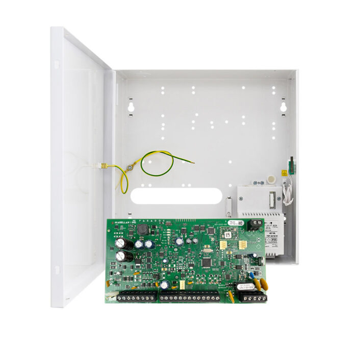 Centrala alarma antiefractie wireless Paradox Magellan MG5050+, 32 zone, 2 partitii, 256 evenimente + carcasa metalica cu traf Centrala alarma antiefractie wireless Paradox Magellan MG5050+, 32 zone, 2 partitii, 256 evenimente + carcasa metalica cu traf