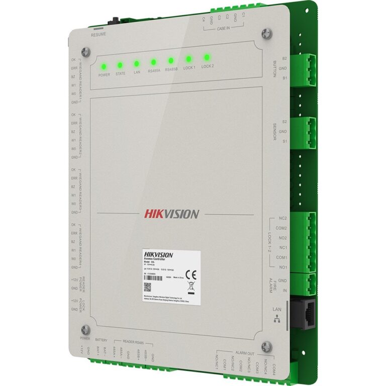 Centrala control acces IP Hikvision Pro DS-K2622X(P), 2 usi, OSDP/Wiegand, 10/100 Mbps, 100.000 utilizatori, tamper, configurare web