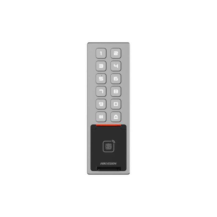 Cititor biometric de exterior IP WiFi Hikvision DS-K1T805MBFWX, 2.4 GHz, M1 card, 3.000 amprente, 10.000 carduri, 100.000 evenimente Cititor biometric de exterior IP WiFi Hikvision DS-K1T805MBFWX, 2.4 GHz, M1 card, 3.000 amprente, 10.000 carduri, 100.000 evenimente