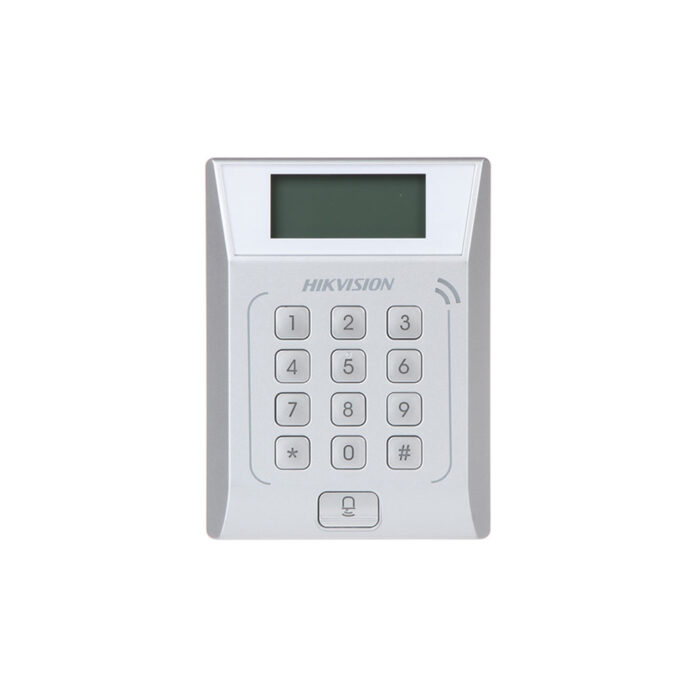 Cititor de proximitate cu tastatura IP Hikvision DS-K1T802E, PIN/card, EM, 3.000 carduri, 10.000 evenimente Cititor de proximitate cu tastatura IP Hikvision DS-K1T802E, PIN/card, EM, 3.000 carduri, 10.000 evenimente