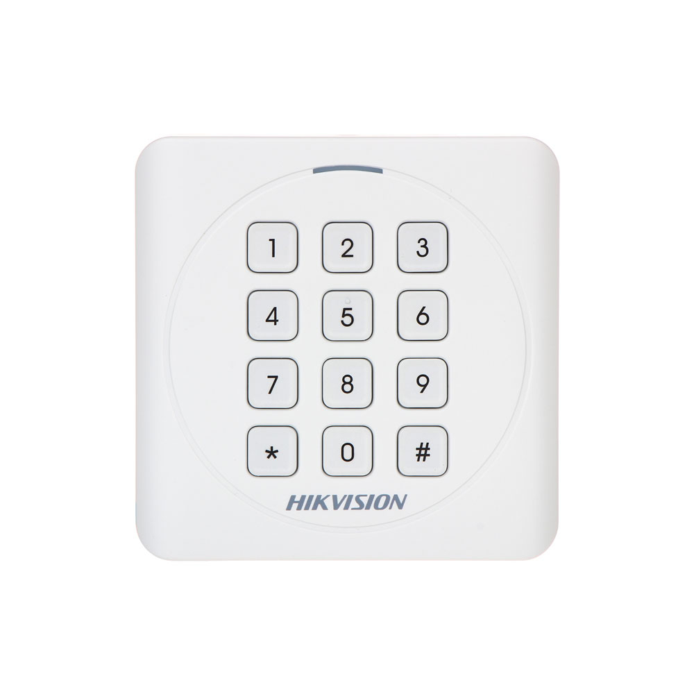 Cititor de proximitate cu tastatura RFID Hikvision DS-K1801EK, EM, 125 KHz, interior/exterior Cititor de proximitate cu tastatura RFID Hikvision DS-K1801EK, EM, 125 KHz, interior/exterior