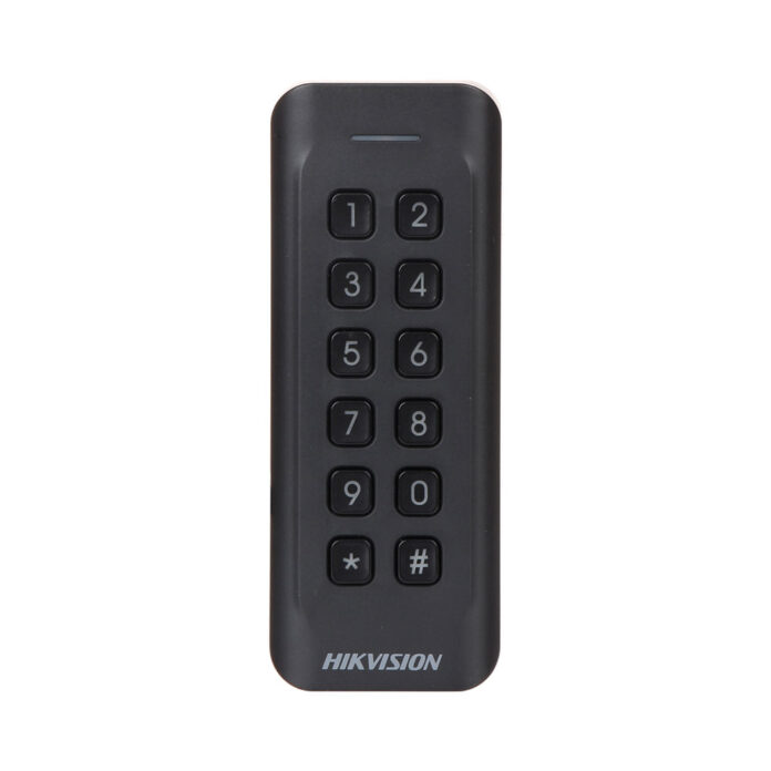 Cititor de proximitate cu tastatura RFID Hikvision DS-K1802EK, EM, 125 KHz, interior/exterior Cititor de proximitate cu tastatura RFID Hikvision DS-K1802EK, EM, 125 KHz, interior/exterior