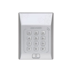 Cititor de proximitate cu tastatura RFID Hikvision DS-K1T801M, Mifare, 13.56 MHz, PIN/card, 3.000 carduri, 3.000 parole, watchdog Cititor de proximitate cu tastatura RFID Hikvision DS-K1T801M, Mifare, 13.56 MHz, PIN/card, 3.000 carduri, 3.000 parole, watchdog