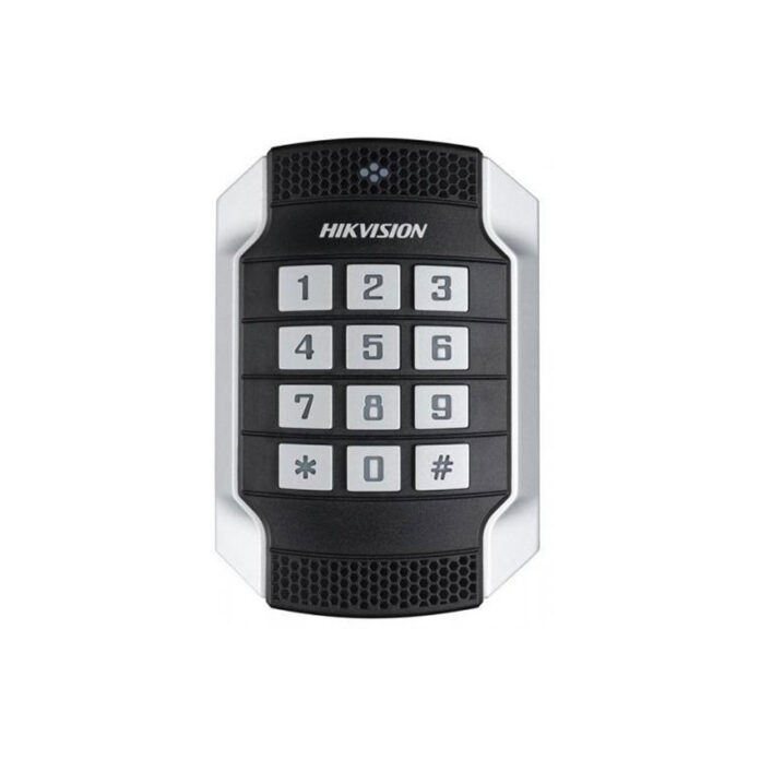Cititor de proximitate RFID cu tastatura Hikvision DS-K1104MK, Mifare, 13.56 MHz, interior/exterior Cititor de proximitate RFID cu tastatura Hikvision DS-K1104MK, Mifare, 13.56 MHz, interior/exterior